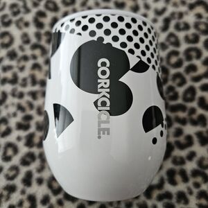 Corkcicle Monodot White And Black Stemless Cup Insulated Wine Tumbler, Like New